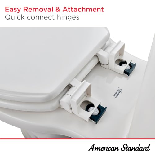 Transitional White Elongated Slow-Close Toilet Seat - American Standard