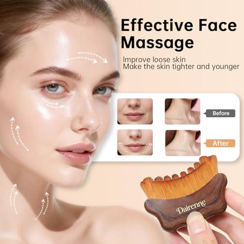 3-Pack Lymphatic Face Contour Brushes for Facial Sculpting & Anti-Puffiness - Brown