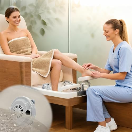 KONOVOLY Magnetic Pedicure Jet for LURACO Spa Tubs - 4-Pin Replacement Kit, Includes Propeller & Cap - Variation 1