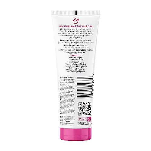 Queen of Ooh la la! Sensitive Moisturising Coconut & Vanilla Shaving Gel For Women TWIN PACK 5.07 fl oz