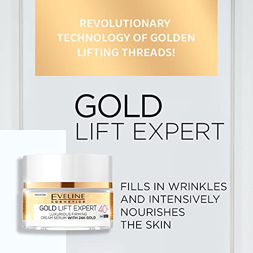 EVELINE COSMETICS GOLD LIFT EXPERT 40+ FACE FIRMING CREAM SERUM WITH 24K GOLD