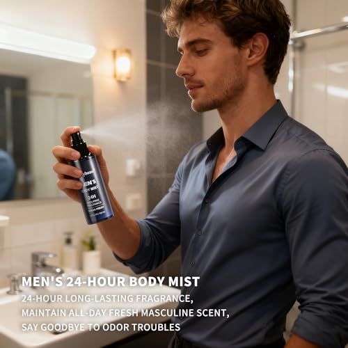 Men's Spa Gift Set 7-Piece Ocean Fresh Personal Care Kit with Travel Bag - 0.29 Fl Oz
