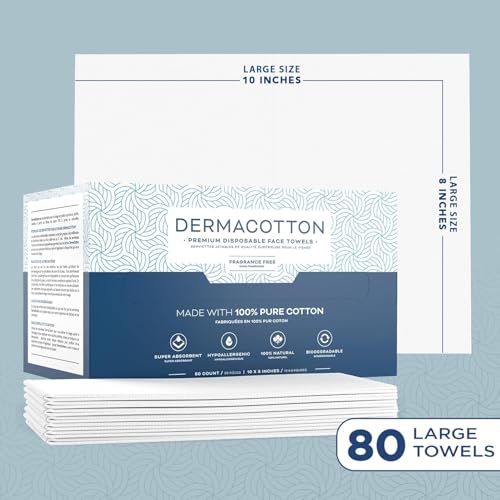 Disposable Face Towels - 240 Count, 100% Cotton, Hypoallergenic, Pack of 1
