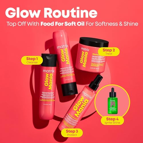 Matrix Glow Mania Mini Hair Care Kit 6.8 Fl Oz for Dull & Color-Treated Hair
