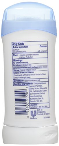 Dove Invisible Solid Deodorant Powder Pack of 6 - 2.6 Ounce