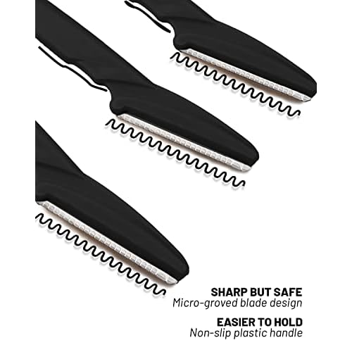 MoHern Dermaplaning Tool for Face, 30 Pcs Dermaplane Razor for Face, Multipurpose Face Razors for Women and Men, Black