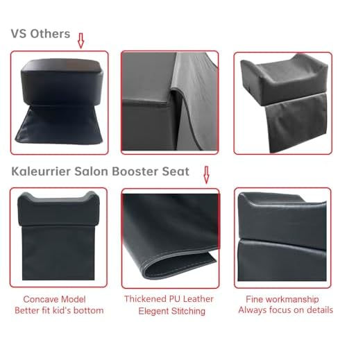 Kaleurrier Booster Seat for Salon Chair - Shampoo Chair Barber Chairs Height Increasing Seat Cushion for Kids - Professional Salon Station Hair Cutting Equipment U Shape (Concave)