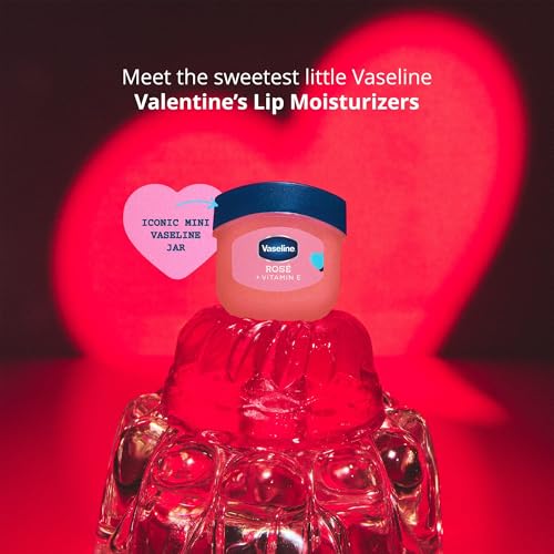 Vaseline Lip Therapy Mini Tinted Lip Balm Set, Valentine¡¯s Day Limited Edition Ros? + Wild Berry with Vitamin E for Soft, Kissable Lips, 0.25 Oz Ea