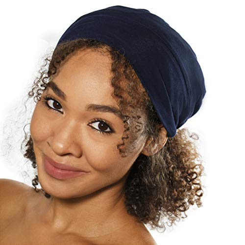 Satin Lined Sleep Cap Adjustable Bonnet Slouchy Beanie Natural Curly Hair Women