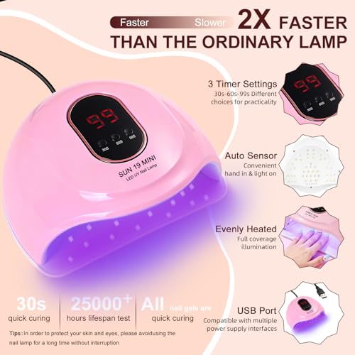 Acrylic Nail Kit for Beginners with UV Light & Drill - Nail Art Supplies