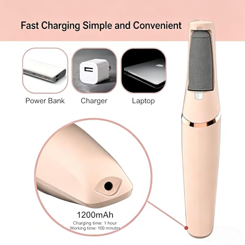 Electric Foot File Callus Remover for Feet Rechargeable & WaterSafe