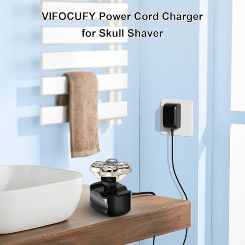 AC Adapter for Skull Shaver Power Cord for Pitbull Silver Gold Platinum Pro Charger Replacement for Butterfly Kiss Clippers Charging Cord with UL Listed