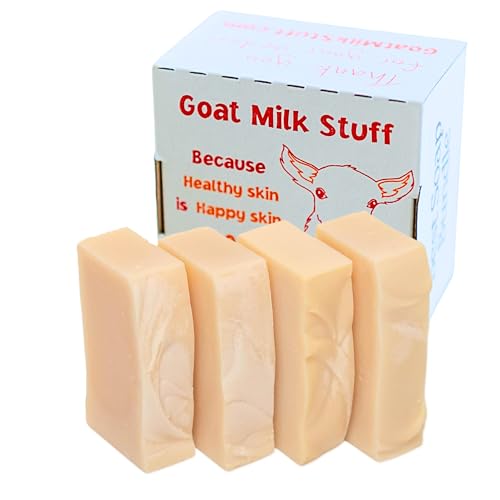 Unscented Goat Milk Soap Bar - Family Farm Handcrafted 4 oz Pack of 4