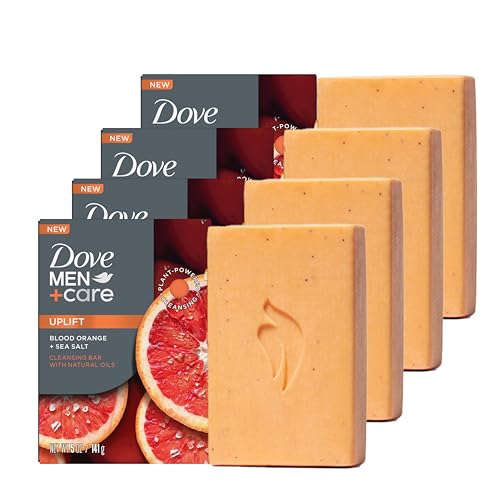 Dove Men+Care Blood Orange & Sea Salt Cleansing Bar Set - 4 Pack, 5 oz Each