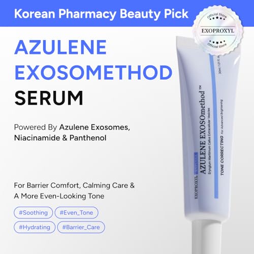 Blue Azulene Serum with Niacinamide & Exosomes for Sensitive Skin – Soothing & Brightening