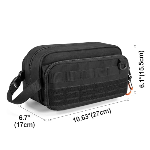 Prokva Tactical Toiletry Travel Bag for Men - Black Men's Dopp Kit Organizer