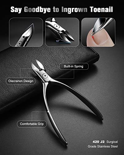 FERYES 7PCS Pedicure Tool Kit - Ingrown Toenail Removal & Foot Grooming Set