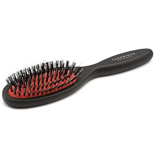 Small Boar Bristle and Nylon Hair Brush & Scalp Massager - German Beechwood