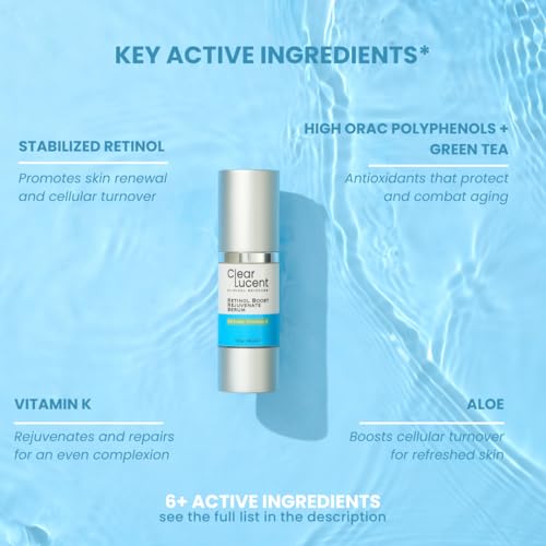 Retinol?Boost Rejuvenate Serum? - 1?% Cold?Processed Vitamin?A Night Treatment with Polyphenols, Aloe & Green Tea ? Anti?Aging, Acne?Control & Firming Face Serum, 1?fl?oz