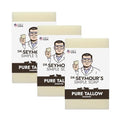 Pure Tallow Soap Bar (3-Pack) ? Unscented, Fragrance Free ? Dr. Seymour's Simple Soap - Moisturizing Body Wash for Sensitive, Dry, Itchy Skin ? Handmade in the USA
