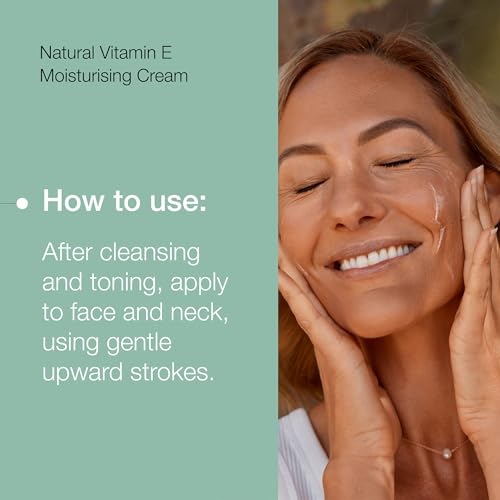 Natio Australia Aromatherapy Natural Vitamin E Moisturizing Cream, 3.4 oz - Non-Greasy Aloe Vera Face Moisturizer - Deeply Hydrating Face Cream