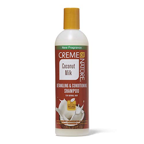 Creme of Nature Shampoo with Coconut Milk, Detangling and Conditioning Formula for Normal Hair, 12 Fl Oz (Pack of 2)