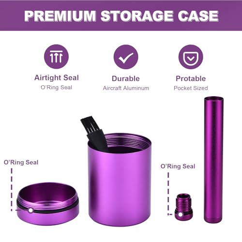 Storage Bag with Combination Lock and 10 Accessories, Travel Medicine Storage Lock Box, Carbon Lined Sling Pouch, Cosmetic Organizer Container Case, Great Gift for Women, Purple