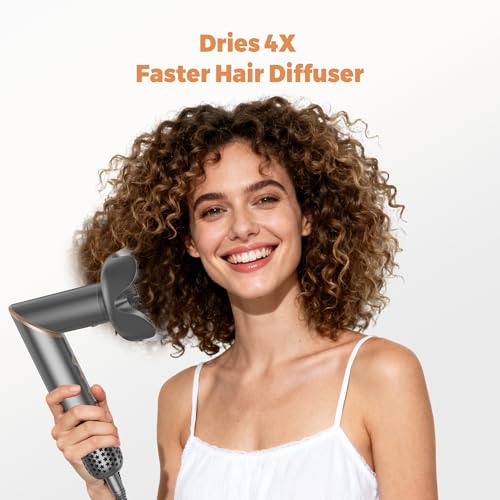 6-in-1 Foldable Hair Dryer Brush & Styler with Ionic Technology, Travel Bag