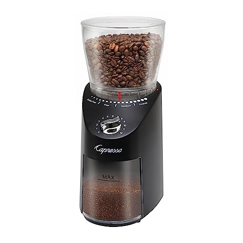 Black Conical Burr Coffee Grinder 11 oz Pack of 1 - Infinity Plus