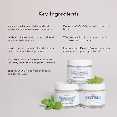 Remineralizing Tooth Powder - Fluoride-Free, 1 oz - Gentle Oral Care for Sensitive Teeth - Pack of 1