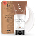 Beauty by Earth Self Tanner - USA Made with Natural & Organic Ingredients, Moisturizing Self Tanning Lotion with Aloe Vera & Coconut for a Natural Glow, Streak-Free Fake Tan, Medium to Dark