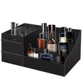 Men's Cologne Organizer with Drawers - Bathroom & Dresser Storage, Black