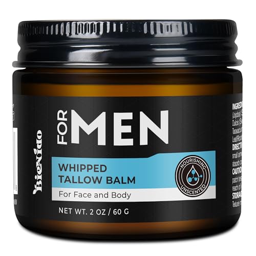 Wrinkle Defense Tallow Balm for Men ? Anti-Aging Whipped Beef Tallow with Jojoba Oil for Deep Hydration, Clean Scent Non-Greasy Skincare for Men