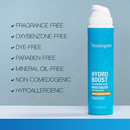 Hydro Boost SPF 50 Face Moisturizer with Hyaluronic Acid & Free Trial Cleanser