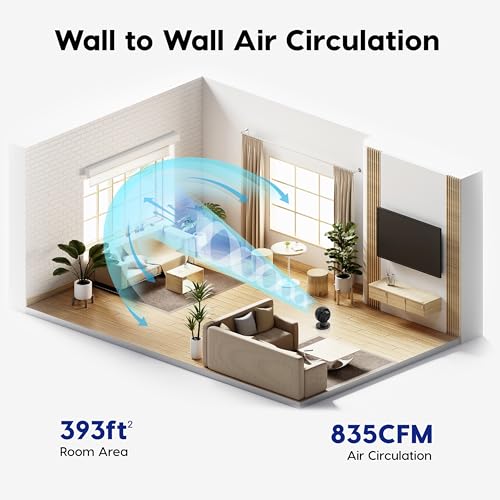 Air Circulator Fan with Remote 8 Speeds DC Motor Oscillation Black - Variation of THIS listing