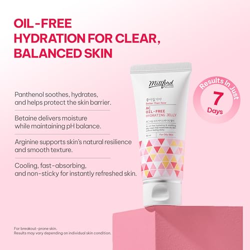 Oil-Free Hydrating Gel Moisturizer with Niacinamide 80ml - Non-Greasy Korean Skincare