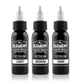 Greywash Tattoo Ink Set 3 Shades - 1oz - Made in USA - Variation: Greywash Set / 1 fl oz