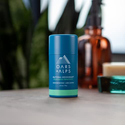 Oars + Alps Travel Kit for Men - Alpine Tea Tree Scent, Hair & Body Set with Reusable Pouch