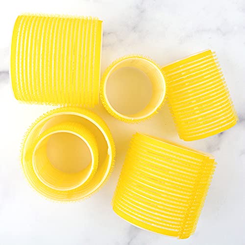 Self-Grip Hair Rollers & Clips Kit for Volume and Styling - 16 Rollers, 6 Clips
