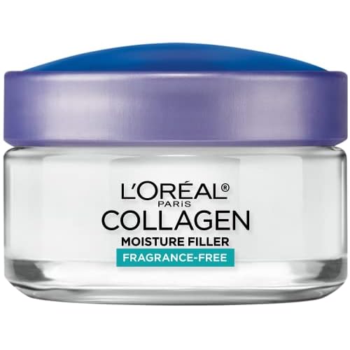 L'Oreal Paris Collagen Daily Face Moisturizer, Reduce Wrinkles, Face Cream, Fragrance Free 1.7 oz
