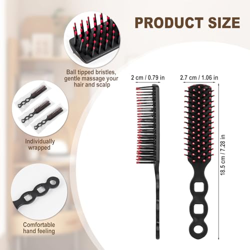 72PCS Bulk Hair Brushes for Homeless - Individually Wrapped, Lightweight, Safe Design - Variation: 72PACK