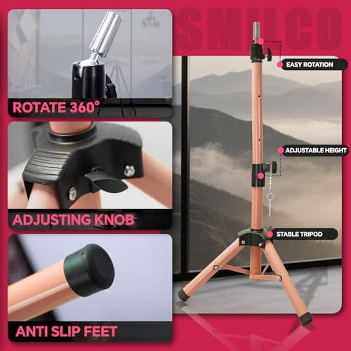 40 Inch Adjustable Mannequin Head Stand Tripod for Cosmetology & Hairdressing Training