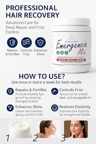 Kleravitex Emergencia Mix Intensive Hair Mask 36 OZ - Deep Repair & Shine - Variation of THIS listing