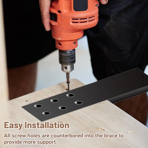 20-Inch 4 Pack Granite Bar Support Brackets - Heavy Duty Floating Countertop Supports with Screws - Variation: 20" 4pack