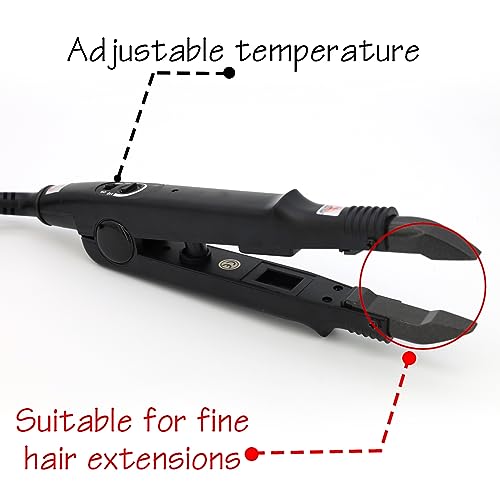 Hair Extension Tool Kit with Heat Connector & Comb for Fusion & Weft Extensions