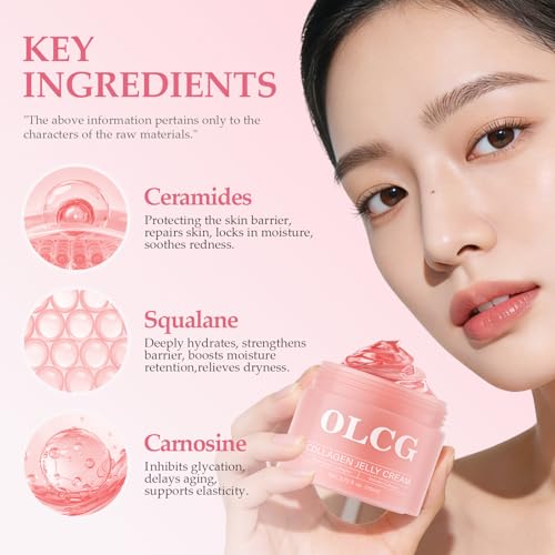 Collagen Jelly Cream ? A Gel-Textured Moisturizing Cream For Radiant And Plump Skin ? Contains Hydrolyzed Collagen And Sodium Hyaluronate ? Suitable For Daily Use