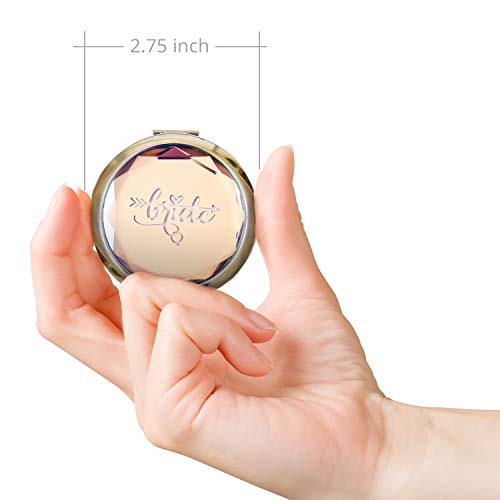Set of 8 Small Mirror Pocket Bride Tribe Gifts Bachelorette Bridesmaid Gift Favors, I Do Crew