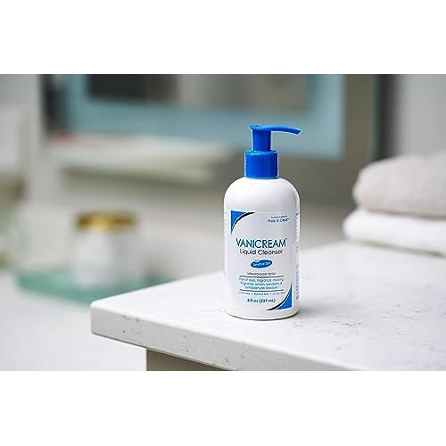 Vanicream Liquid Cleanser - 8 fl oz ? Unscented, Gluten-Free Formula for Sensitive Skin & Gentle Facial Cleanser with Pump Dispenser - 8 fl oz