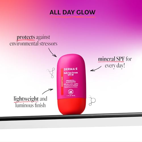 Mineral Sunscreen Serum SPF 30 with Vitamin E & Jojoba Oil - Lightweight, Hydrating Sun Protection