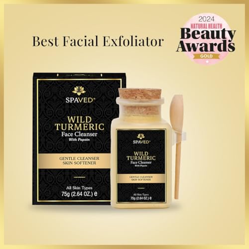 Wild Turmeric Face Cleanser 2.6 oz -Brightening Powder Face Wash with Papaya Enzymes - Sulfate-Free, Vegan Cleanser - Promotes Glow & Clarity